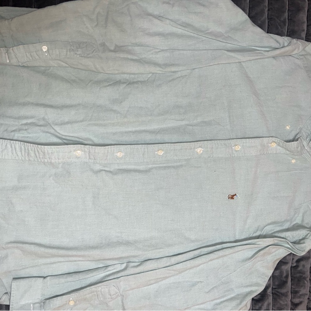 Vintage Ralph Lauren Light Blue Button-Up Shirt